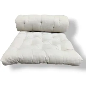 Deevine Craft 5-Inch Orthopedic Cotton Quilt Mattress - Medium Firm, Reversible & Foldable Star Toshak | Single Bed Gadda, Off White Canvas (72x30 Inches)