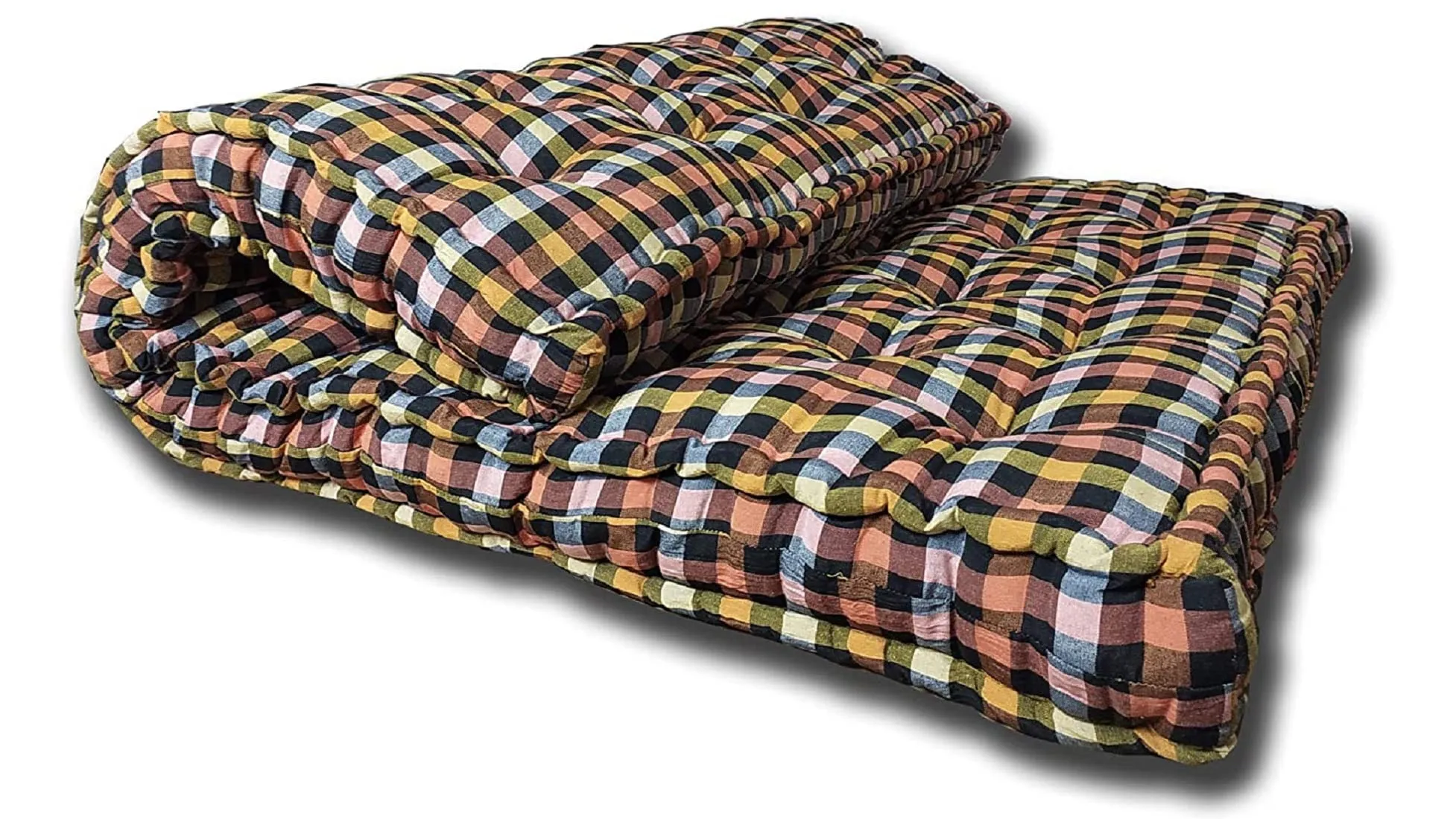 Deevine Craft Soft Thick 5-Inch Cotton Quilt Box Mattress | Gadda Medium Firm Soft Cotton Multicolour Mattress | Cotton Box Rectangle Type Single Bed Mattress (3X6 ft or 72X36X5 Inches)