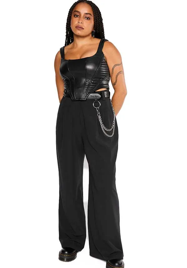 Doro Faux Leather Moto | CORSET TOP