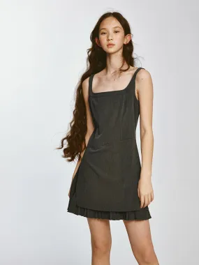 Double-layer Heavy Pleated Slip Dress