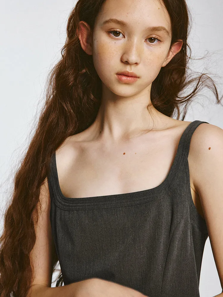 Double-layer Heavy Pleated Slip Dress