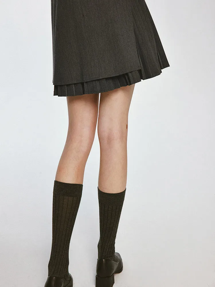 Double-layer Heavy Pleated Slip Dress
