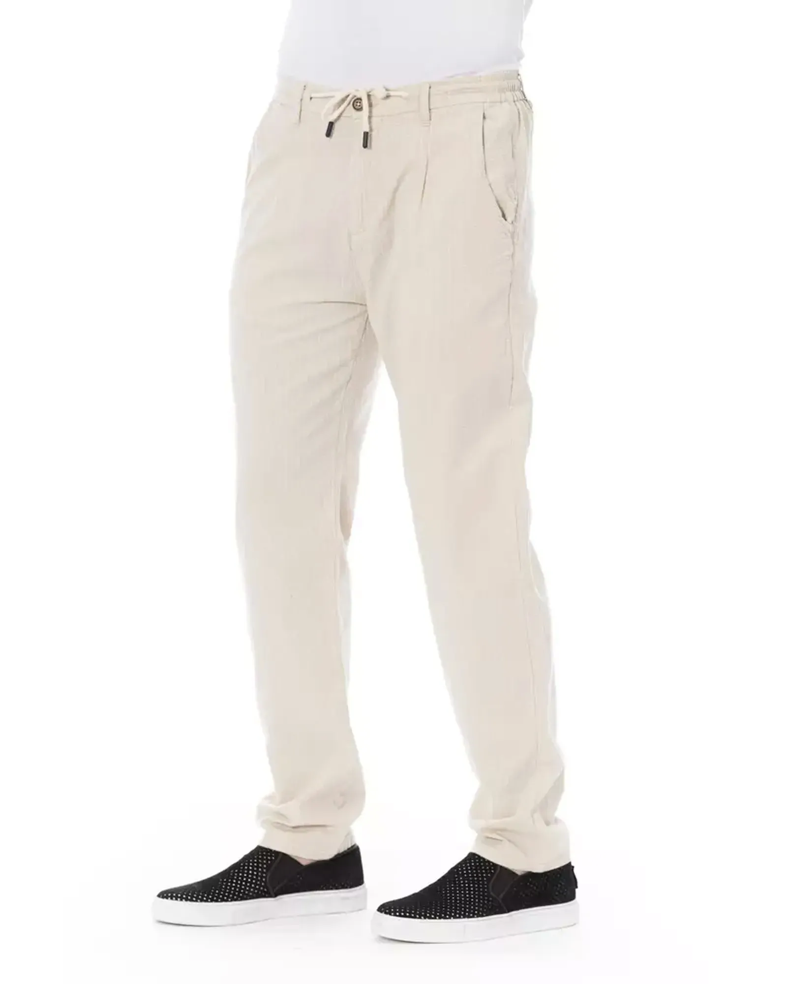 Drawstring Closure Chino Trousers with Pockets W30 US Men