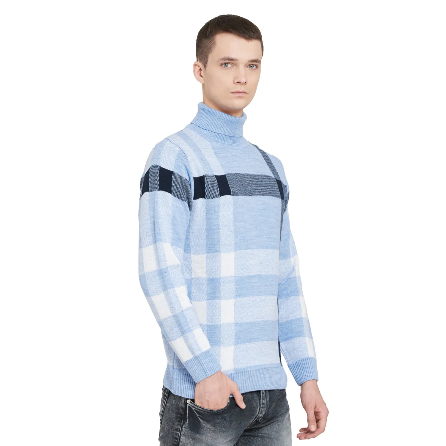 Duke Stardust Men Full Sleeve High Neck Sweater (SDS694R)