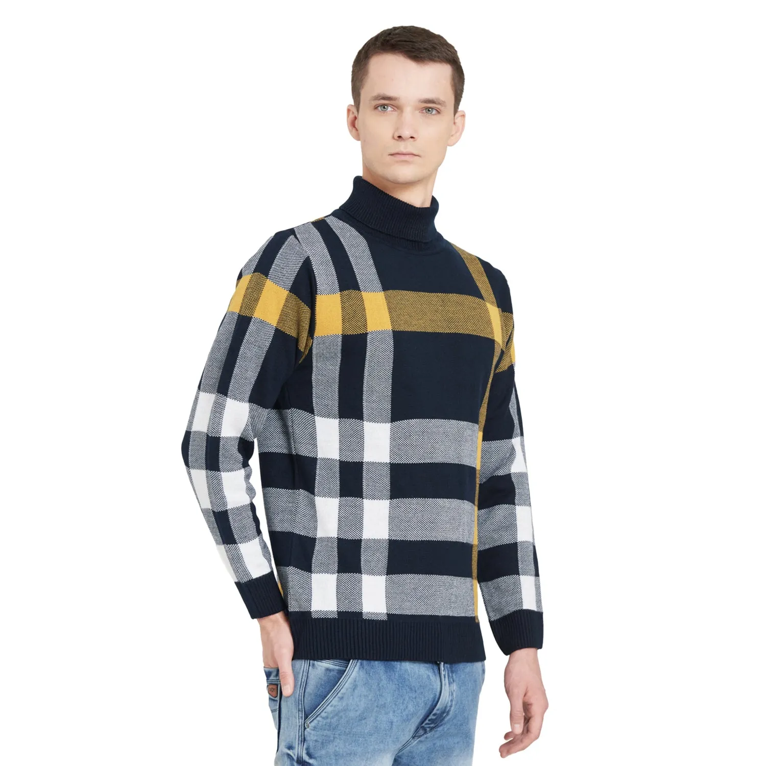 Duke Stardust Men Full Sleeve High Neck Sweater (SDS694R)