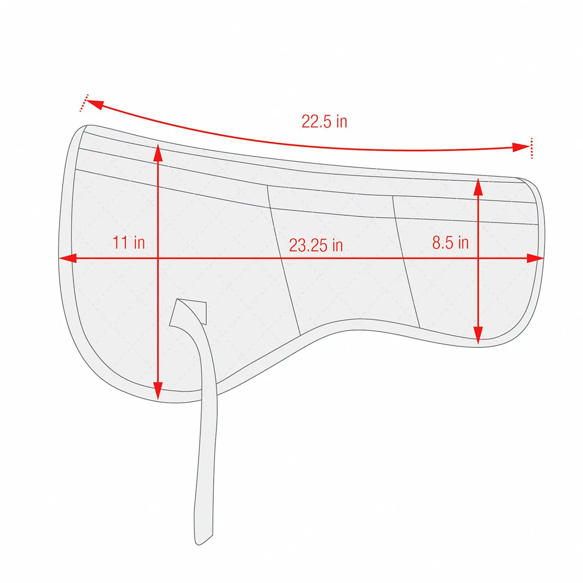 ECP 6-Pocket Quilted Correction Half Pad