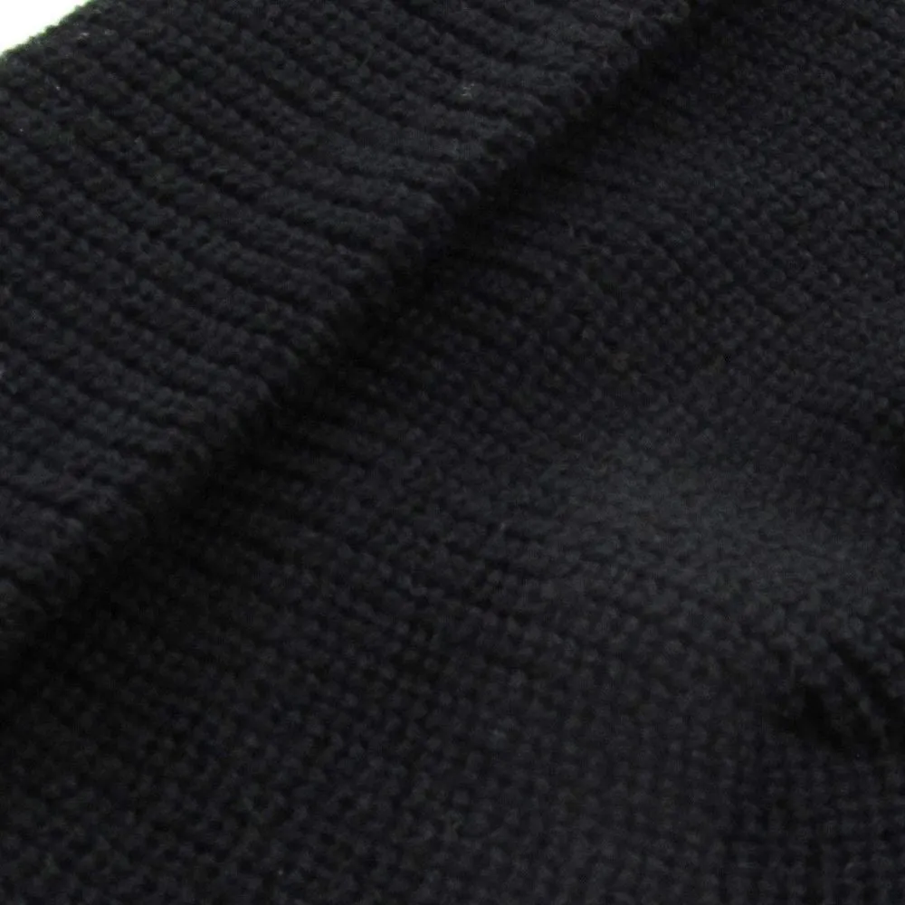 Ethos FISHERMAN BEANIE - SORT acryl hue i klassisk fisker stil