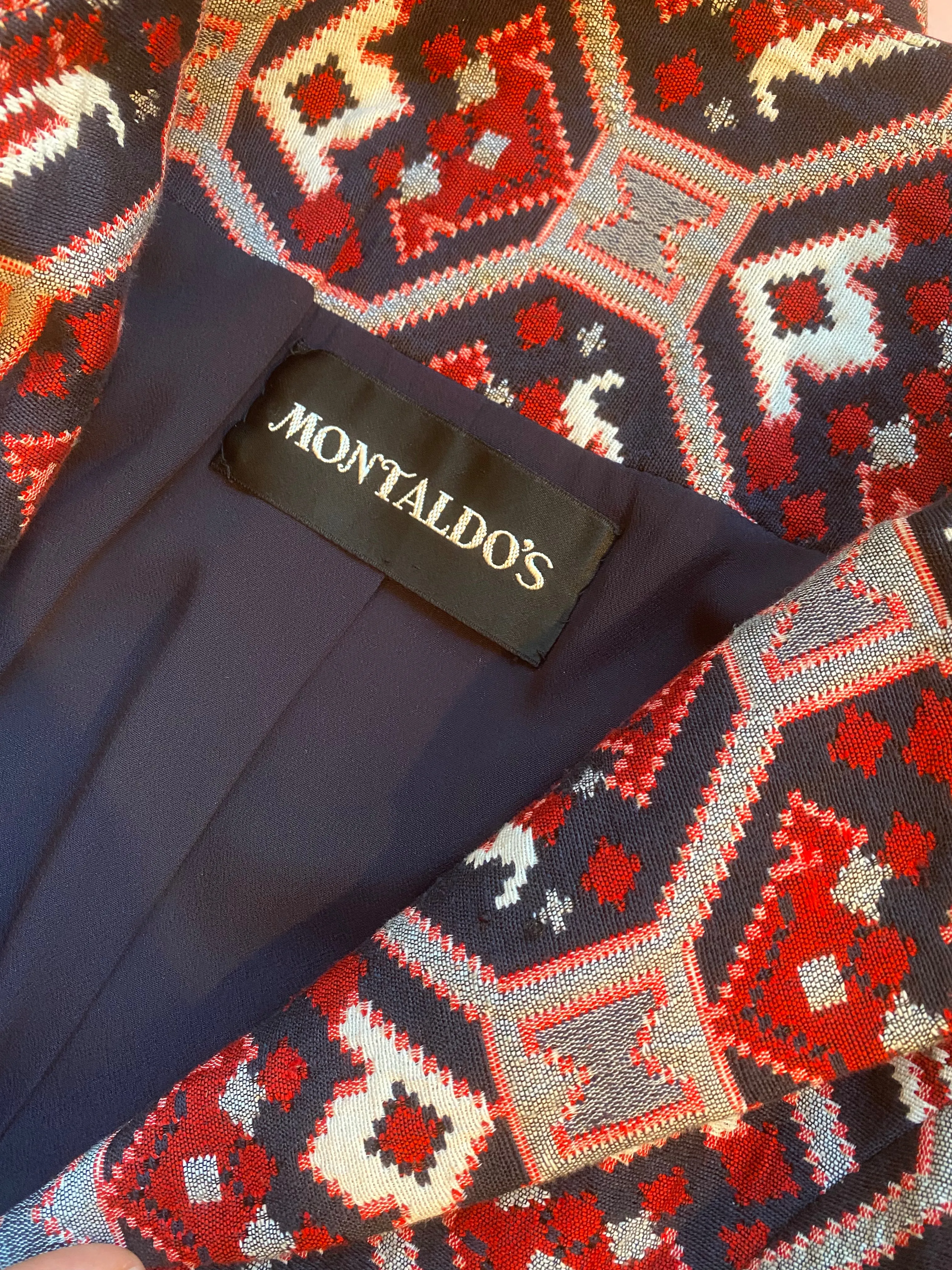 Fabulous 1960's Montaldo's Mod Print Coat / Small