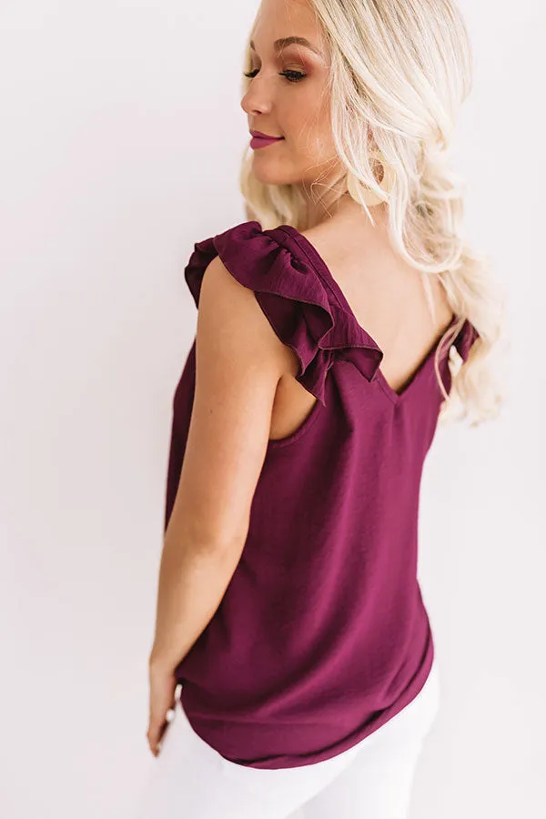 Frolic In France Shift Tank In Windsor Wine
