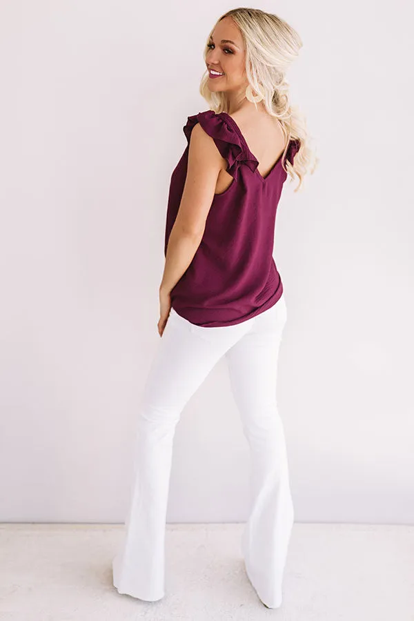 Frolic In France Shift Tank In Windsor Wine