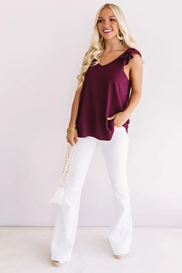 Frolic In France Shift Tank In Windsor Wine