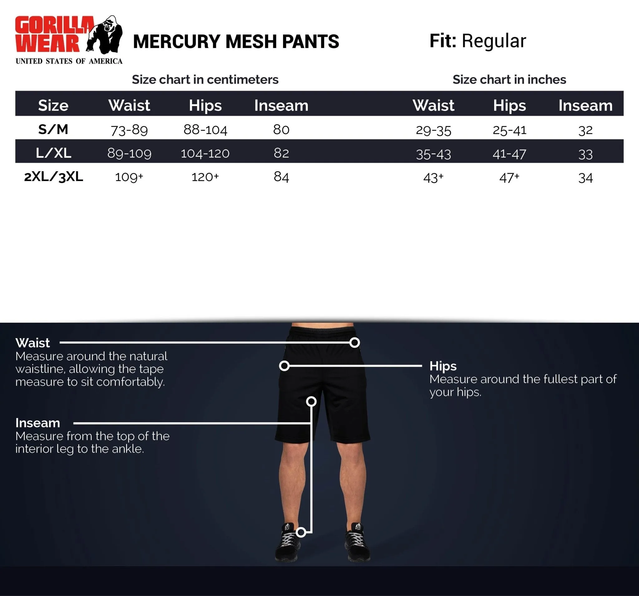 Gorilla Wear Mercury Mesh Pants Black/Red