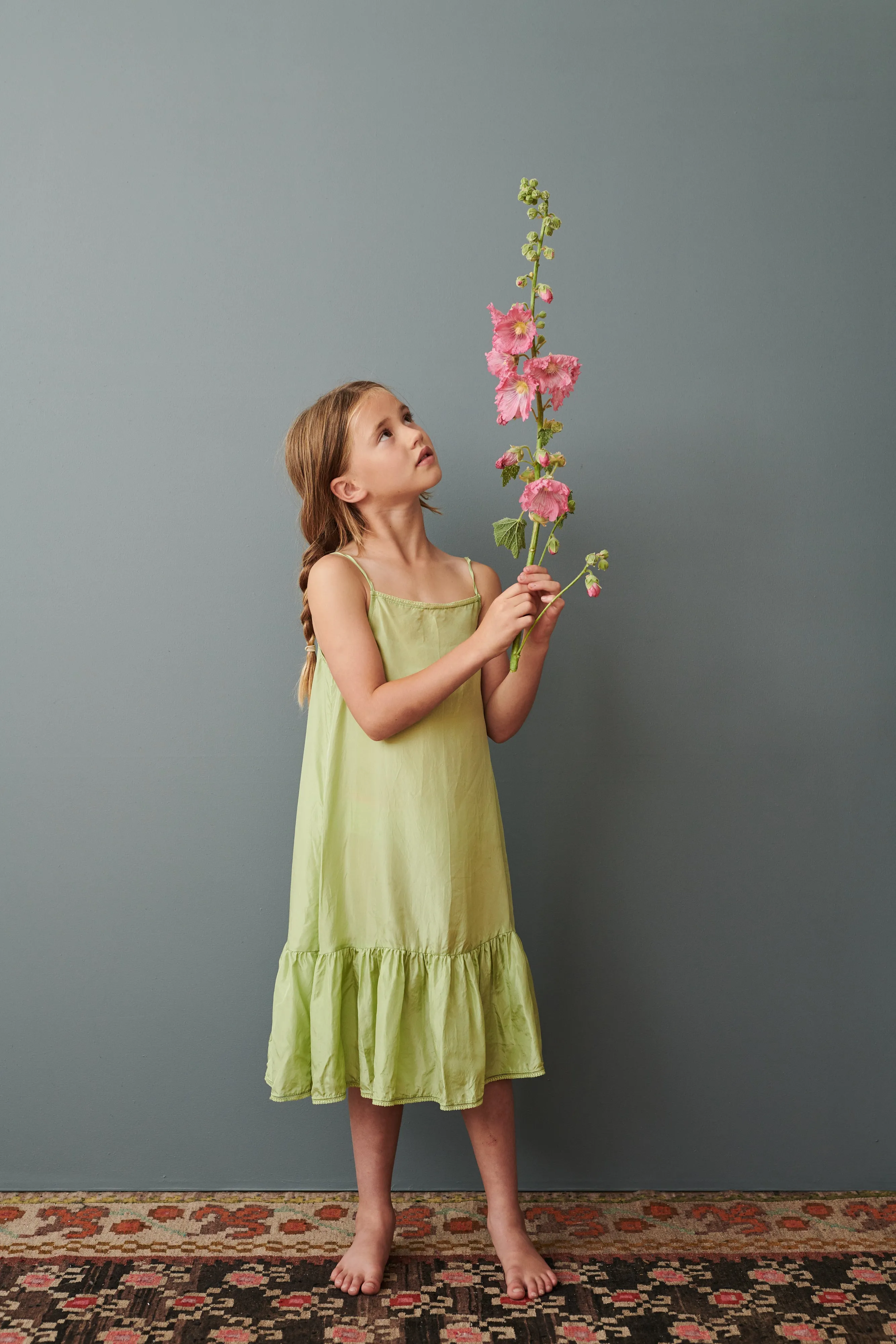 GRAPE SLIP DRESS - ALMOND