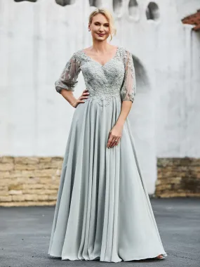 Half Sleeves Lace Top Pleated Dress Terracotta