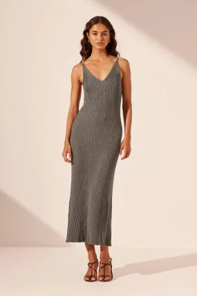 Harlem Slip Midi Dress - Ash