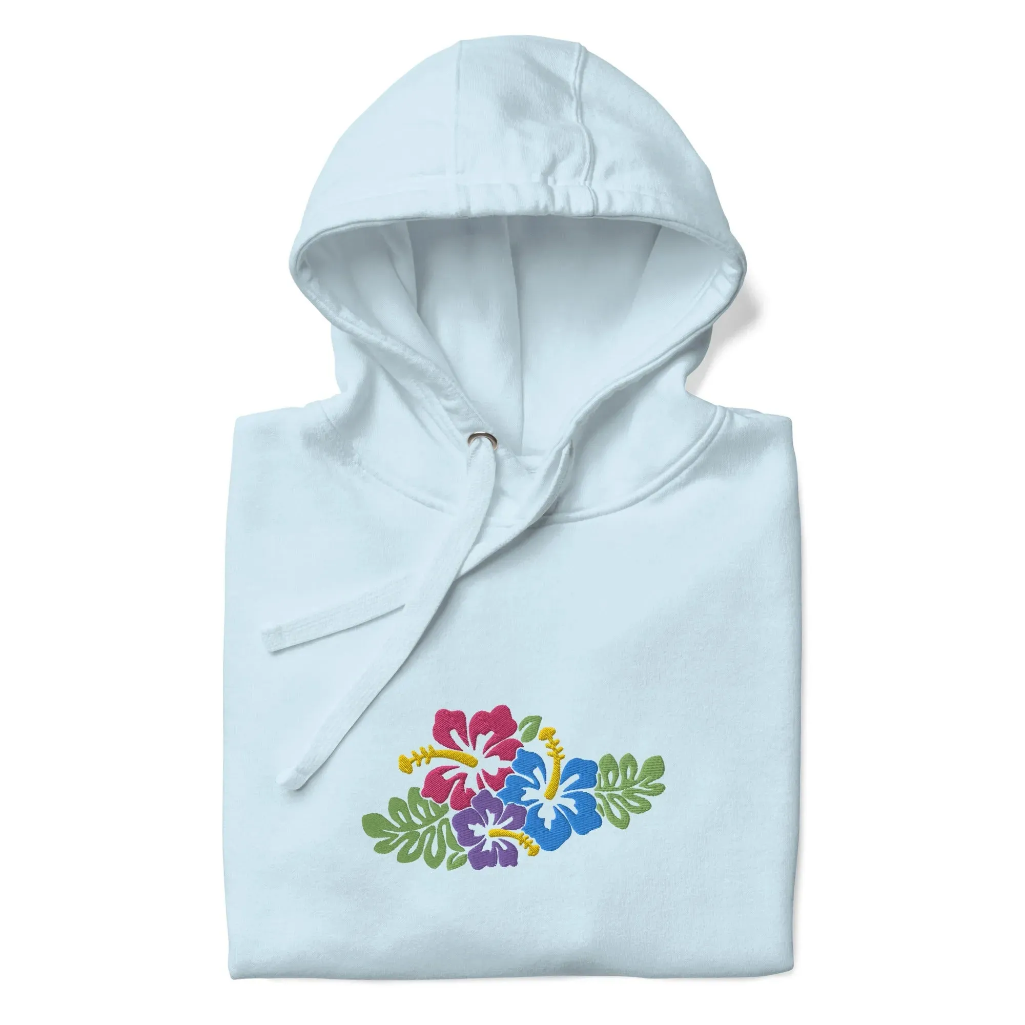 Hawaiian Tropical Leaves Embroidered Hoodie
