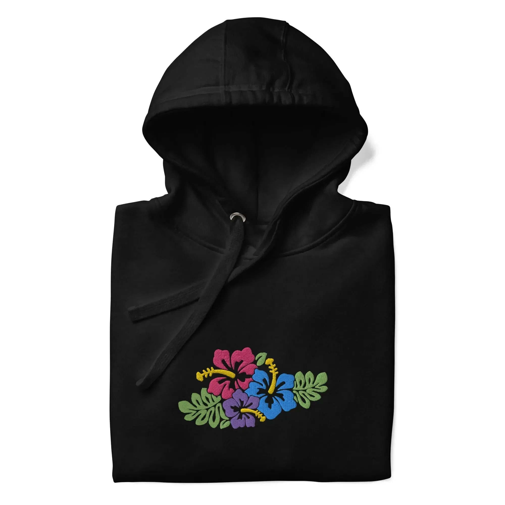 Hawaiian Tropical Leaves Embroidered Hoodie
