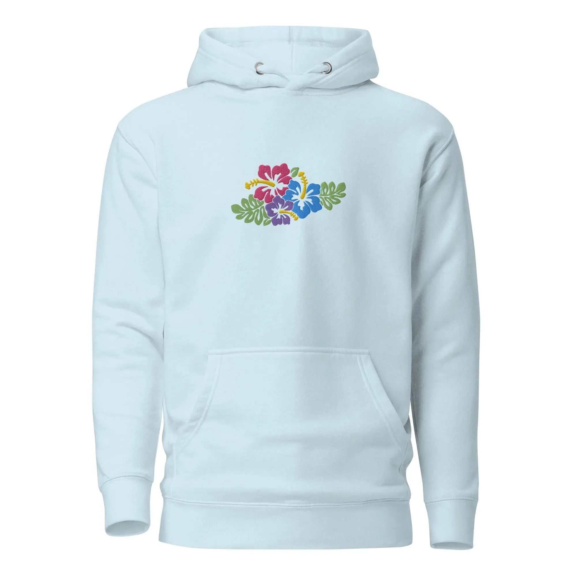 Hawaiian Tropical Leaves Embroidered Hoodie