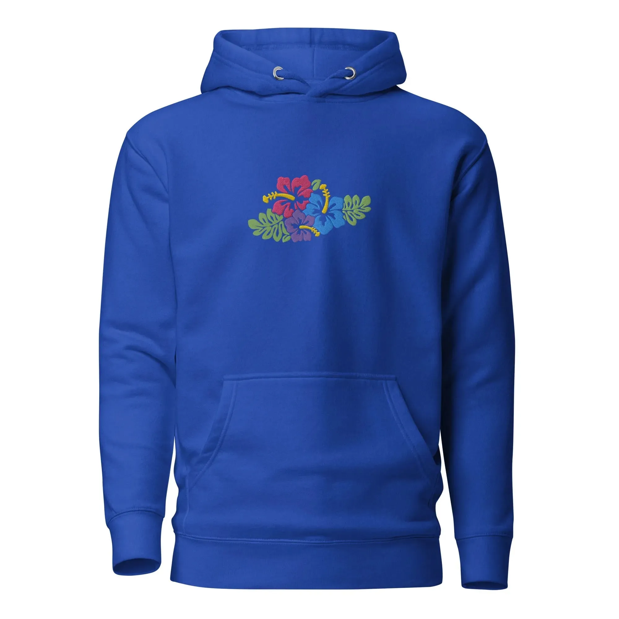 Hawaiian Tropical Leaves Embroidered Hoodie