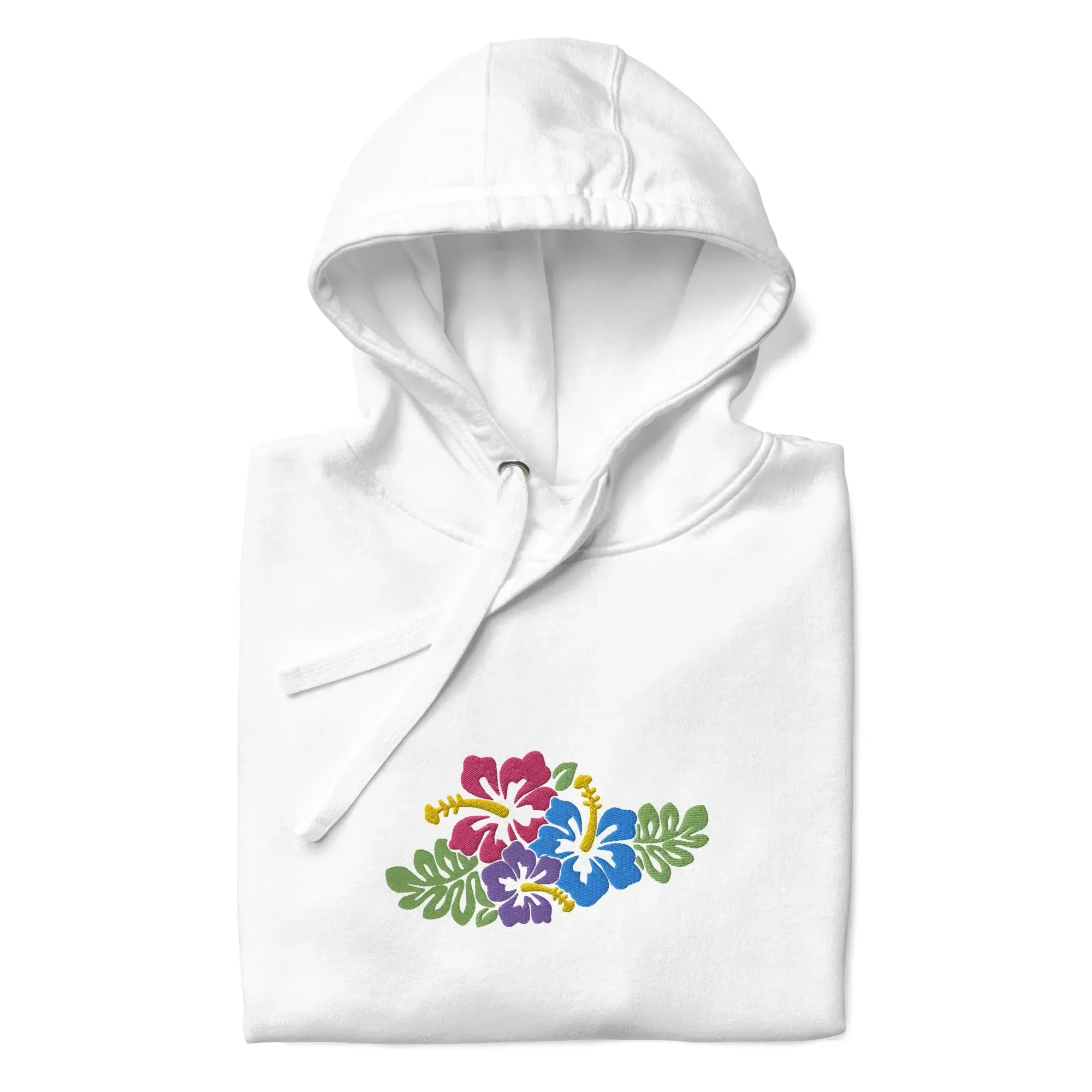 Hawaiian Tropical Leaves Embroidered Hoodie