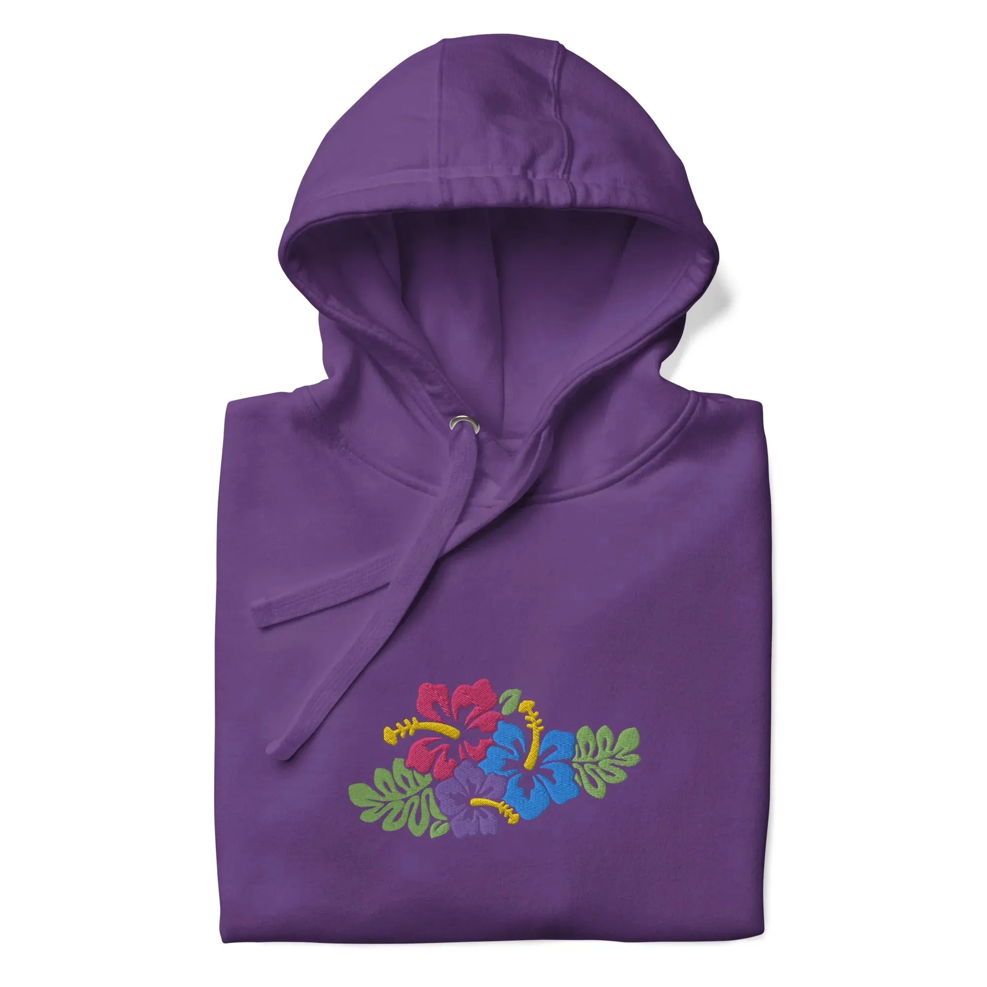 Hawaiian Tropical Leaves Embroidered Hoodie