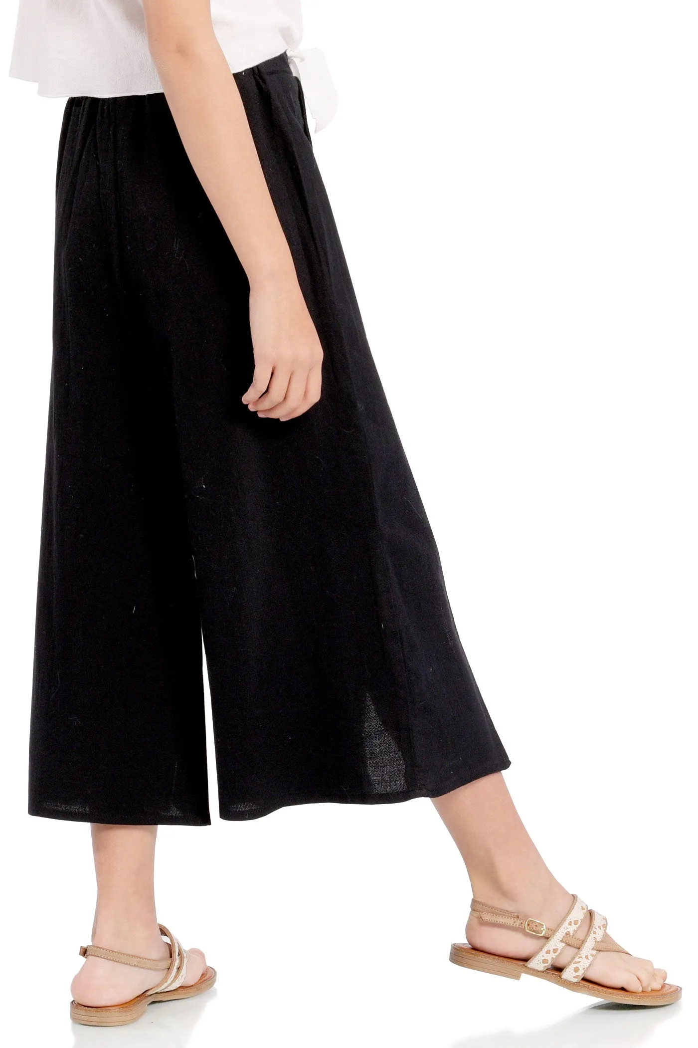 High Front Slit Culottes Pants (RE1295)