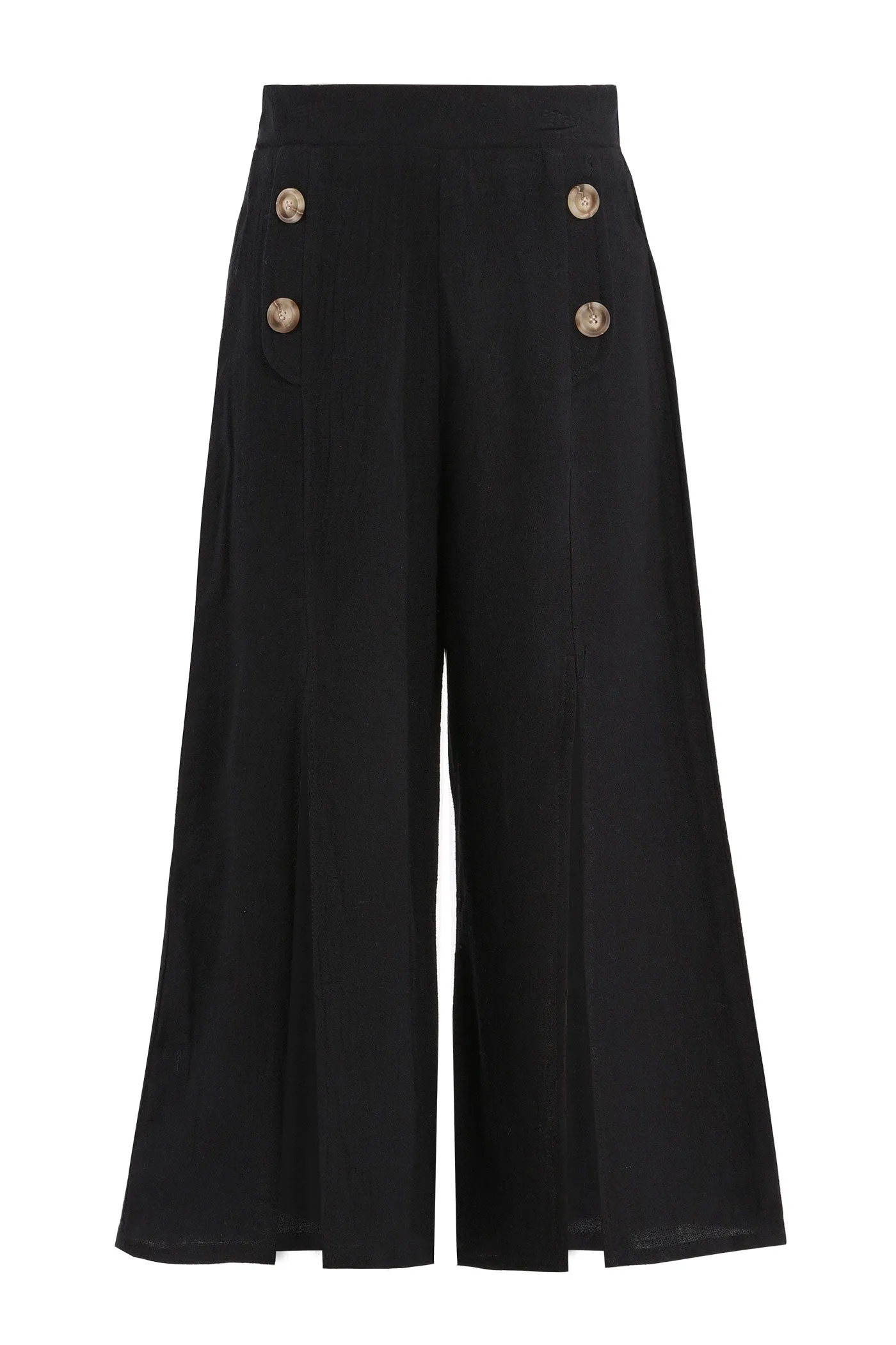 High Front Slit Culottes Pants (RE1295)
