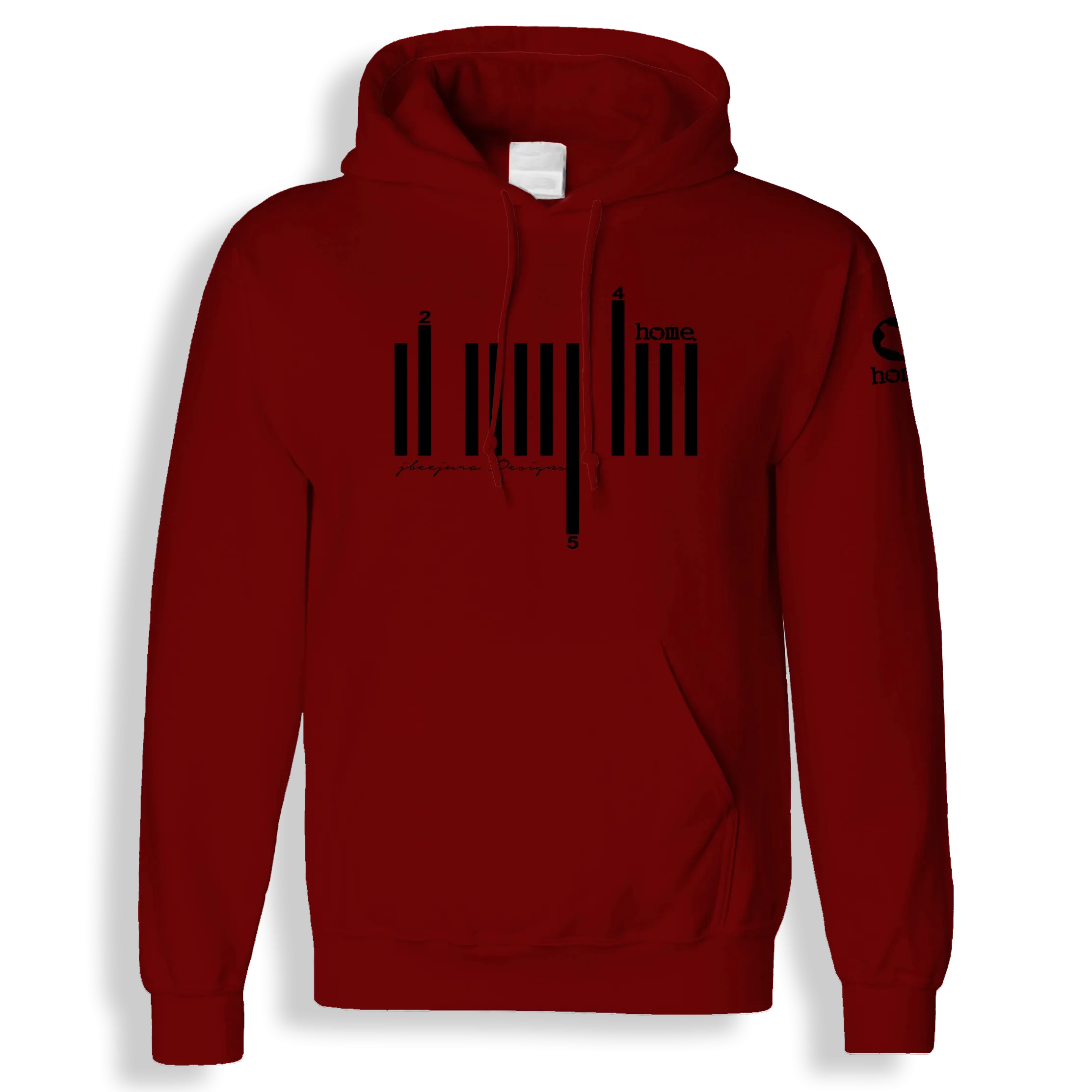 Hoodie - Maroon Red (Mid-Heavy Fabric)