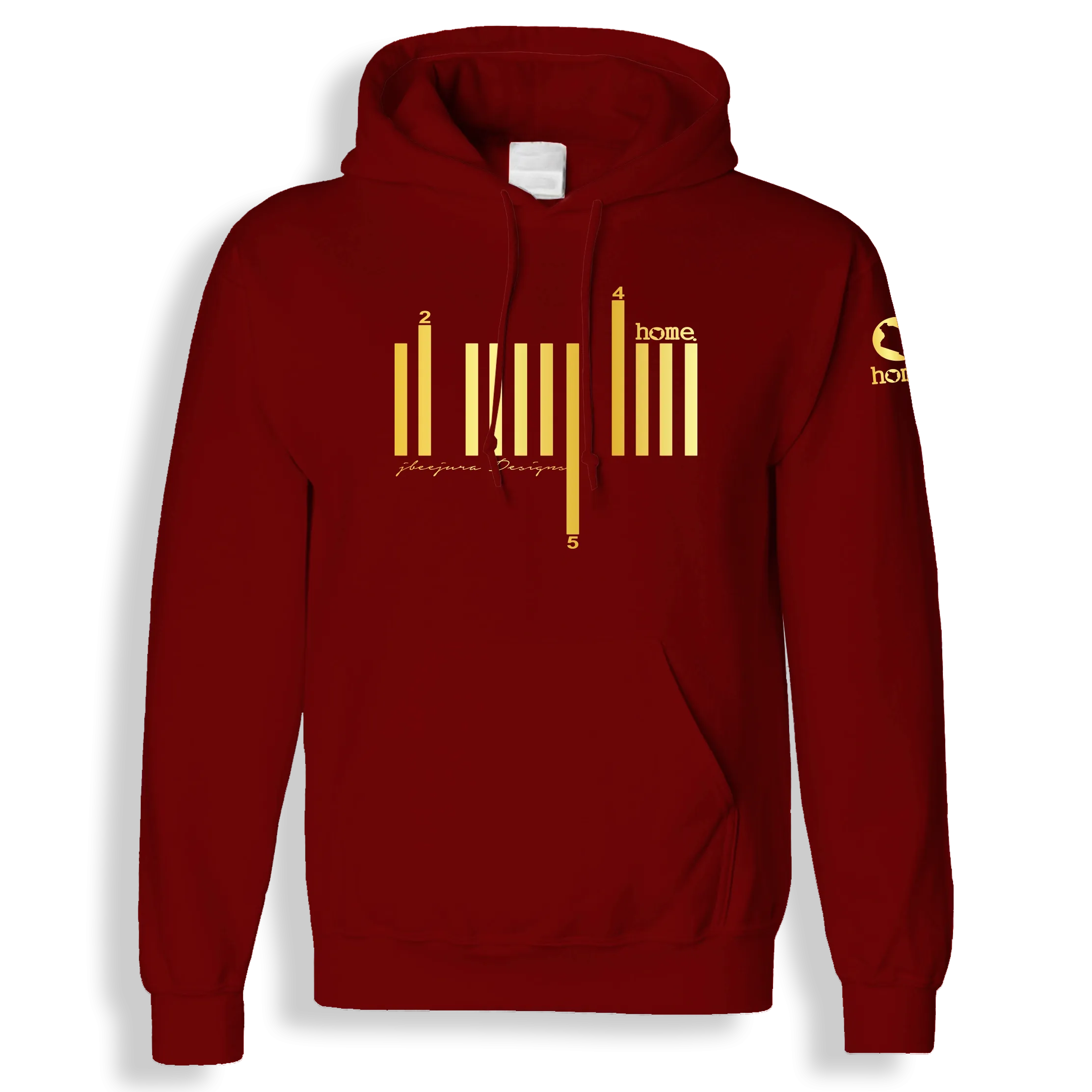Hoodie - Maroon Red (Mid-Heavy Fabric)