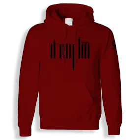 Hoodie - Maroon Red (Mid-Heavy Fabric)