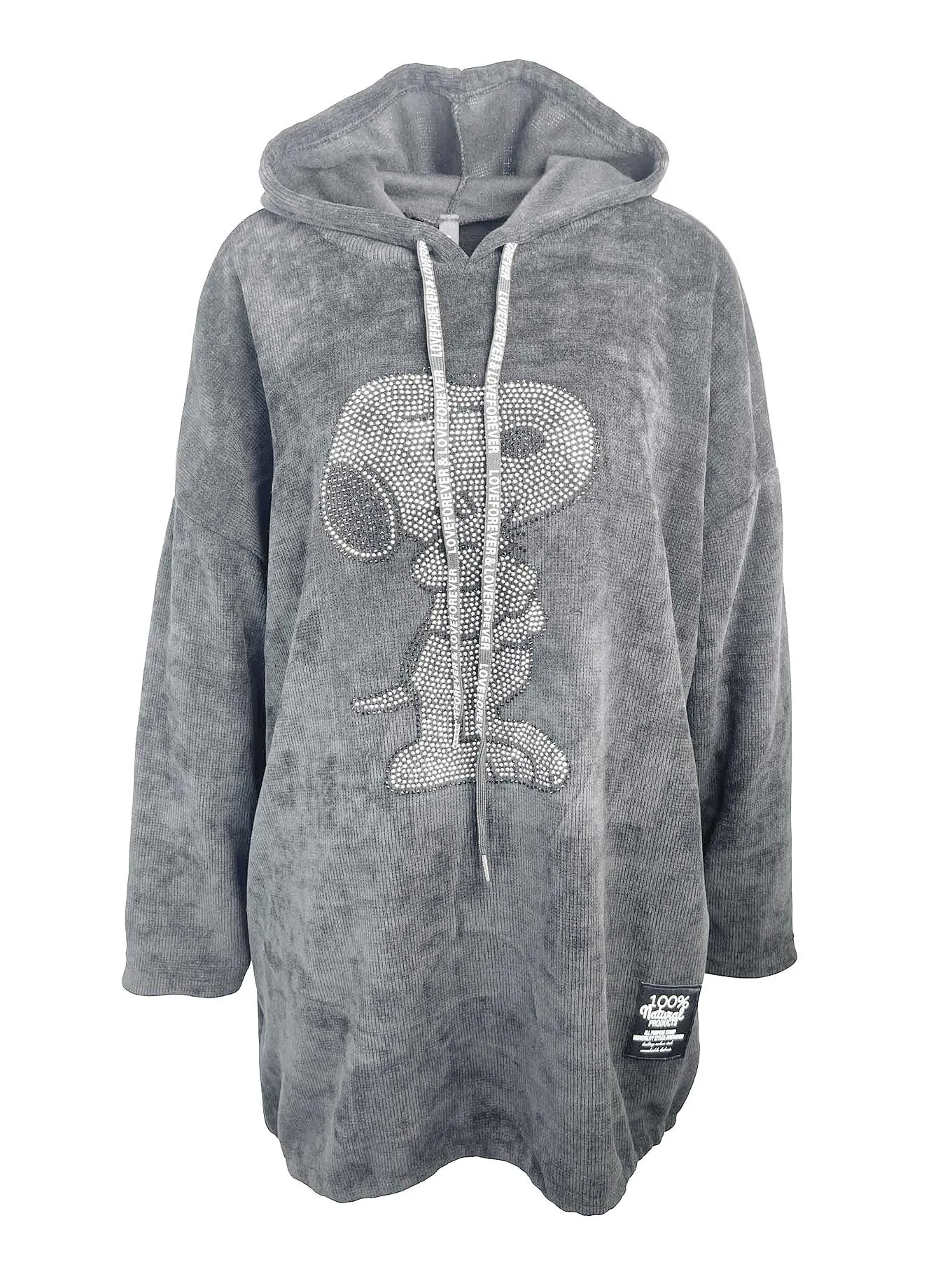 Hoodie Snoopy grau