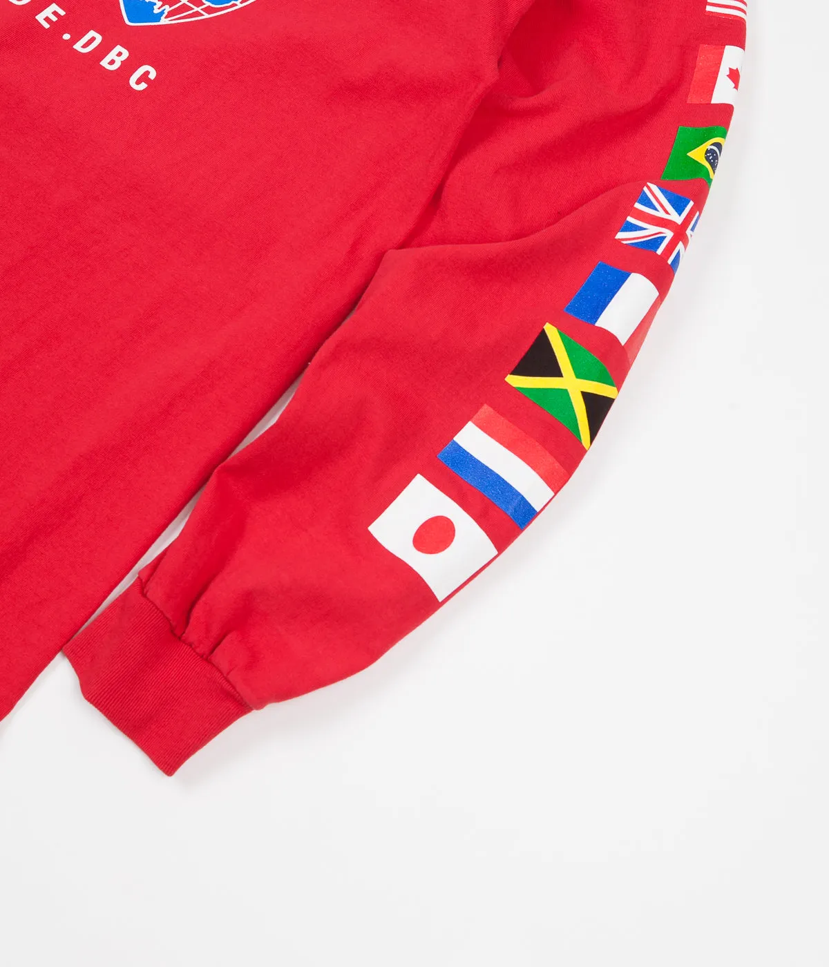 HUF Global Domination Long Sleeve T-Shirt - Scarlet