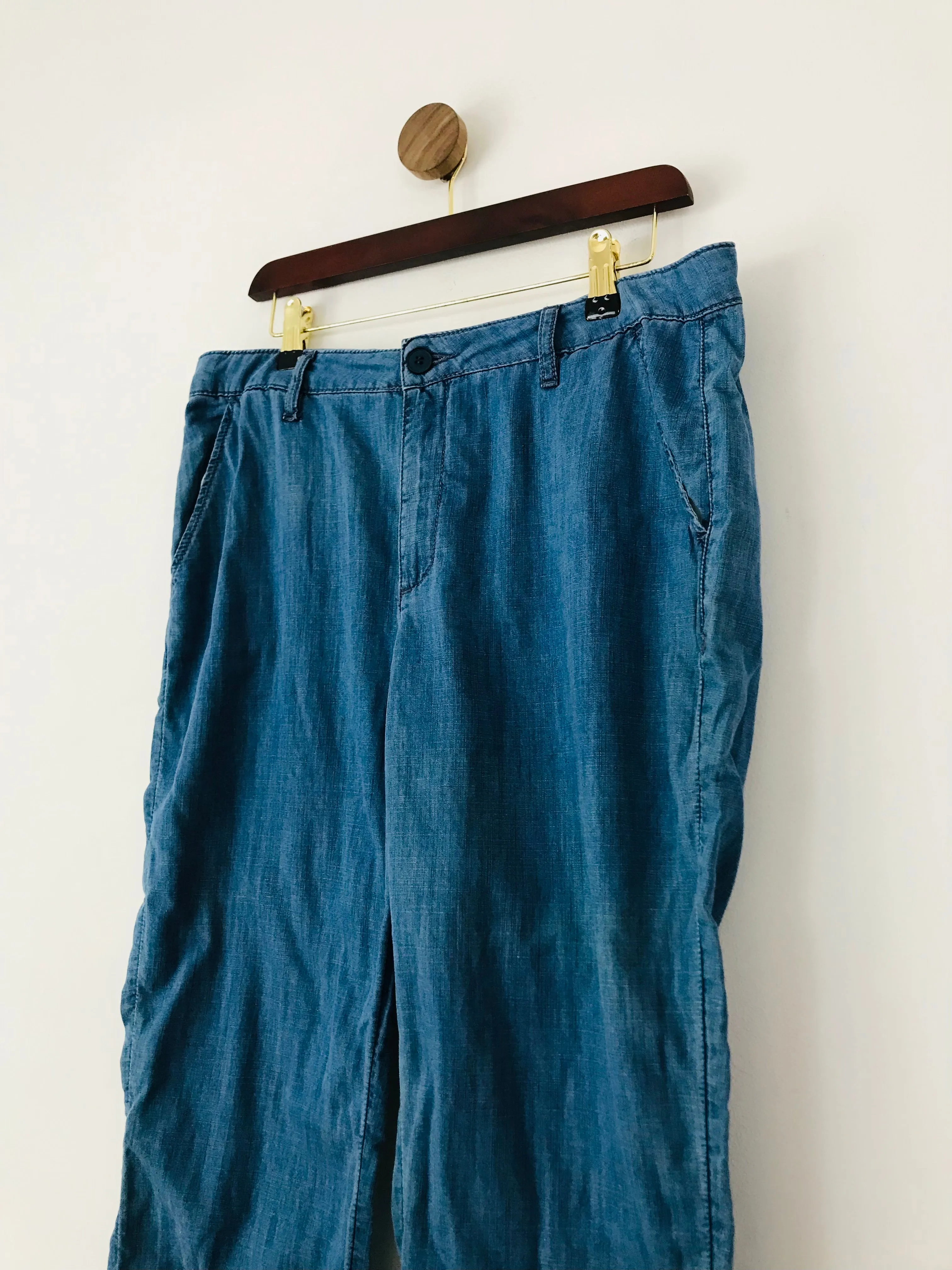 Hush Women's Relaxed Chambray Trousers NWT | UK12 | Blue