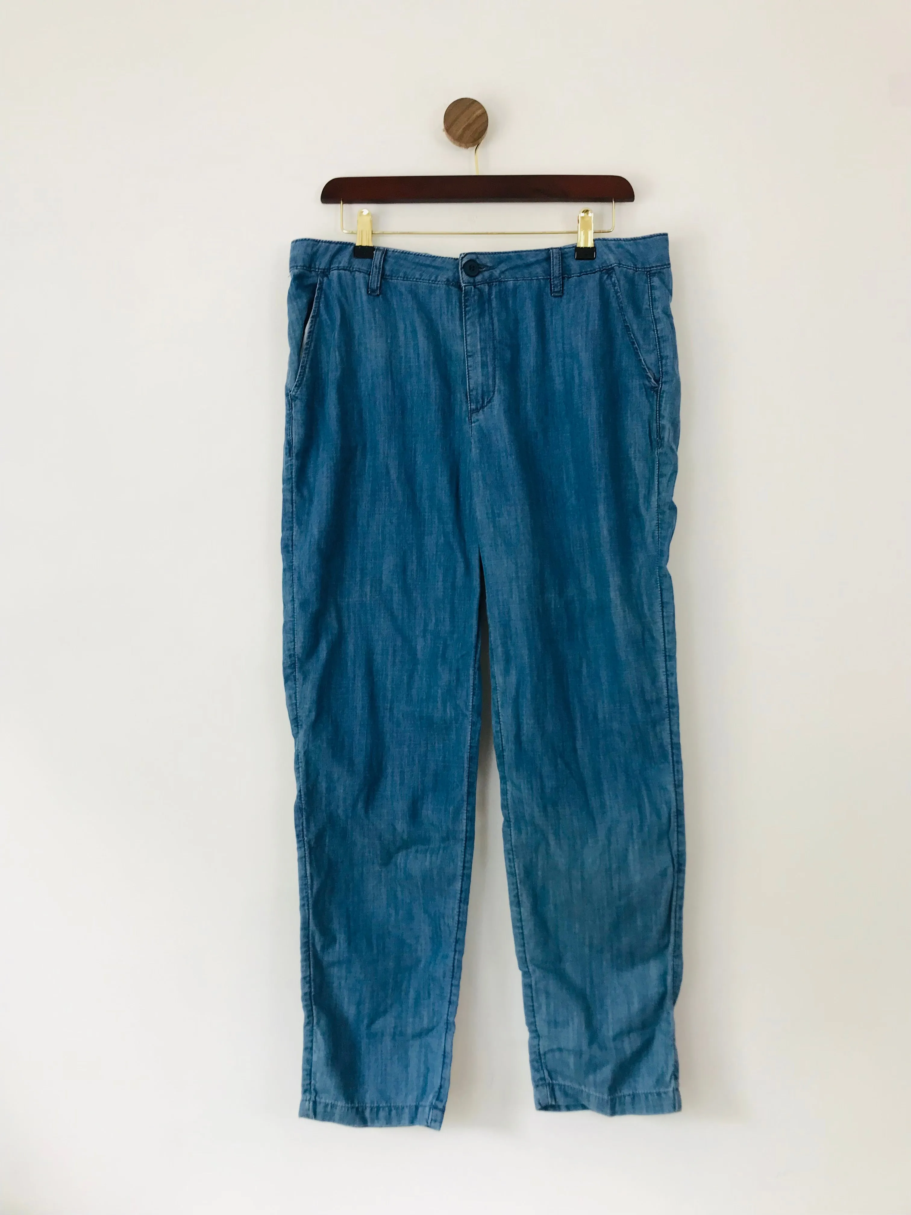 Hush Women's Relaxed Chambray Trousers NWT | UK12 | Blue