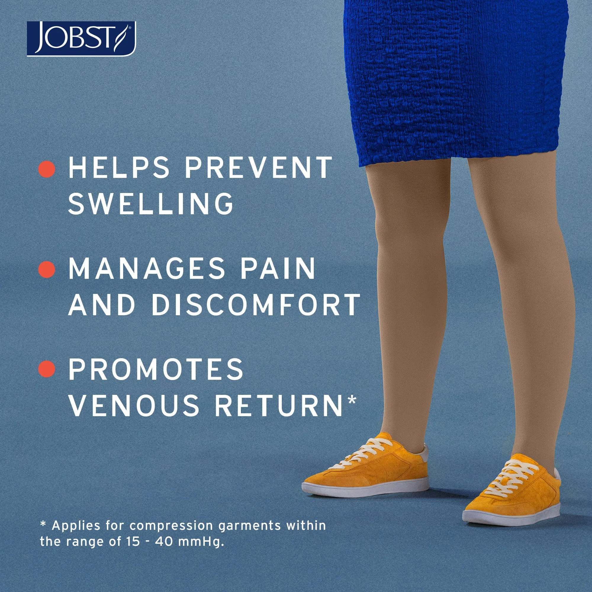 JOBST Relief 20-30 mmHg Compression Stockings, Waist High Pantyhose, Closed Toe