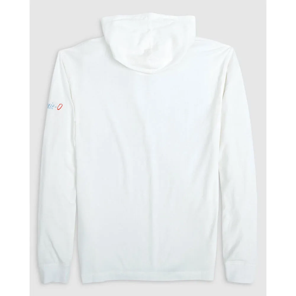 Johnnie-O Edison Long Sleeve Hooded T-Shirt - White