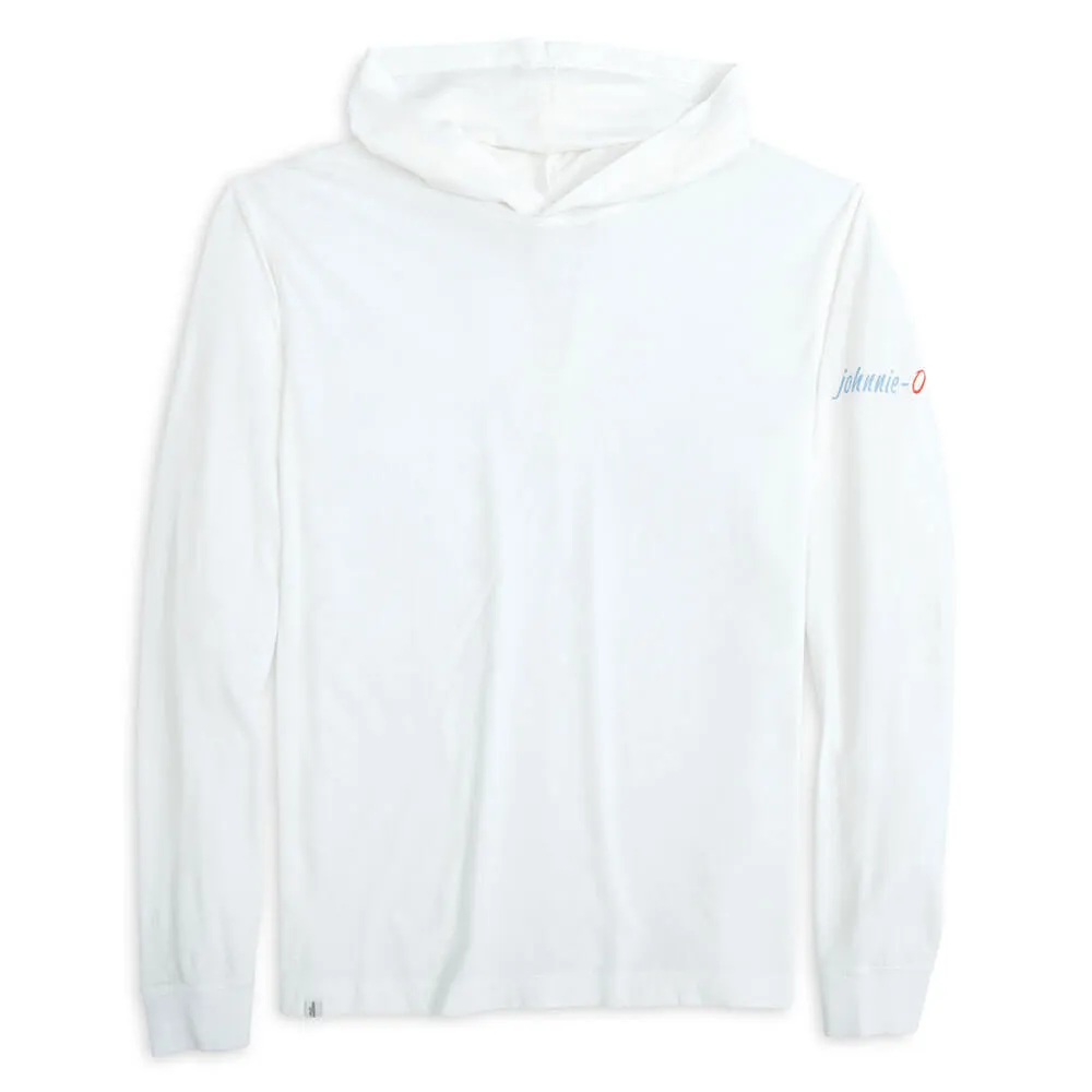 Johnnie-O Edison Long Sleeve Hooded T-Shirt - White