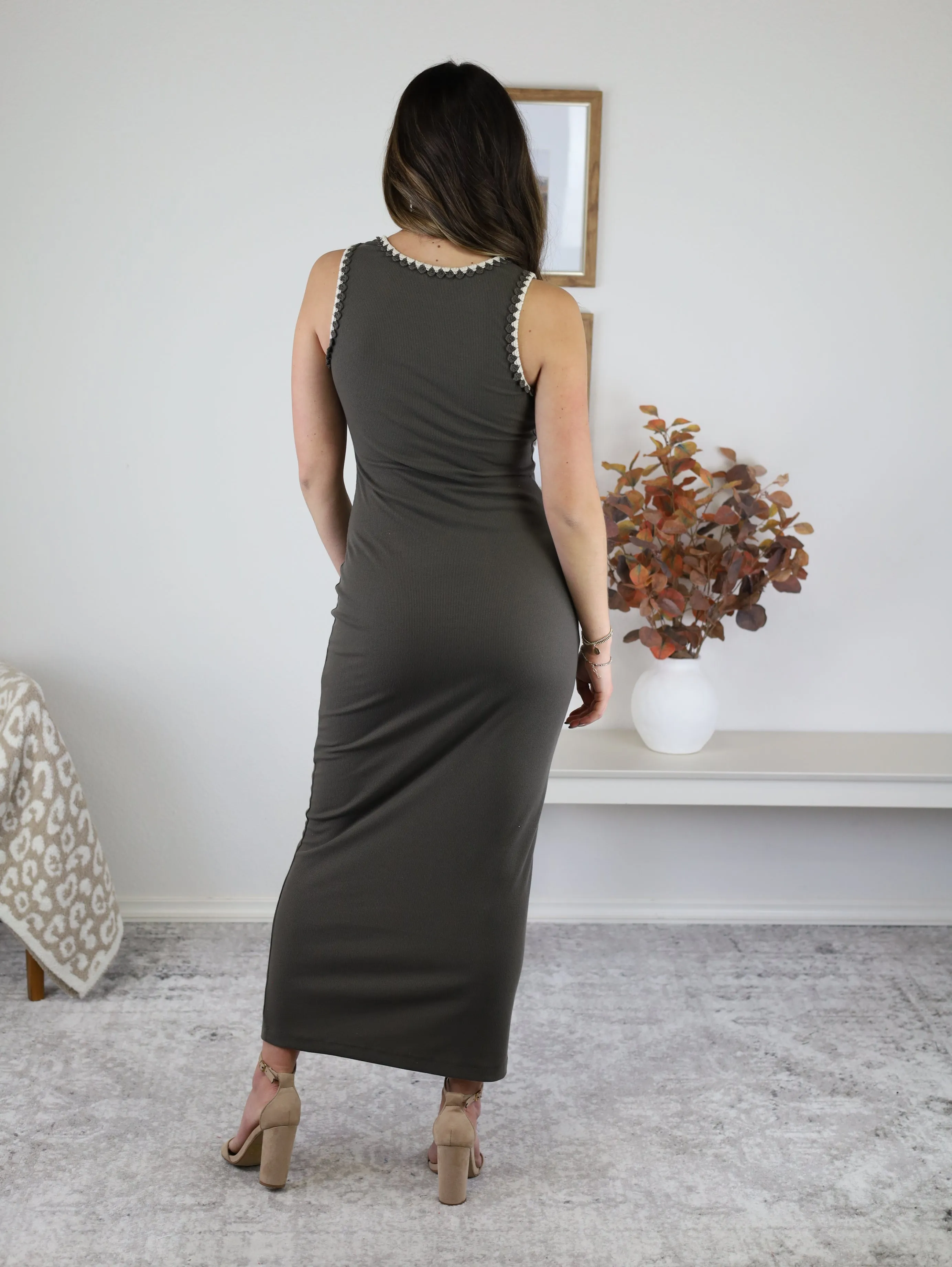 Justeen Whipstitch Bodycon Midi Dress