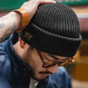 Knitted Melon Warm Beanie with Adjustable Size & Unique Patch Details - Stay Stylish & Cozy with Dual-Use Design