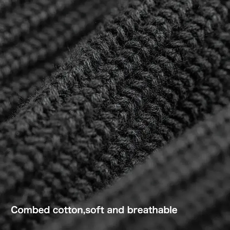 Knitted Melon Warm Beanie with Adjustable Size & Unique Patch Details - Stay Stylish & Cozy with Dual-Use Design