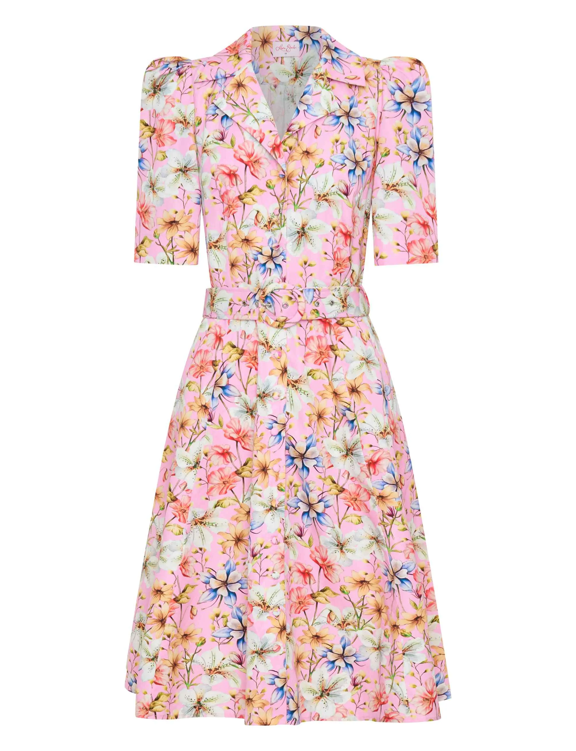 Kylie 'Candy Tigerlily' Limited Edition Cotton Silk Shirtdress
