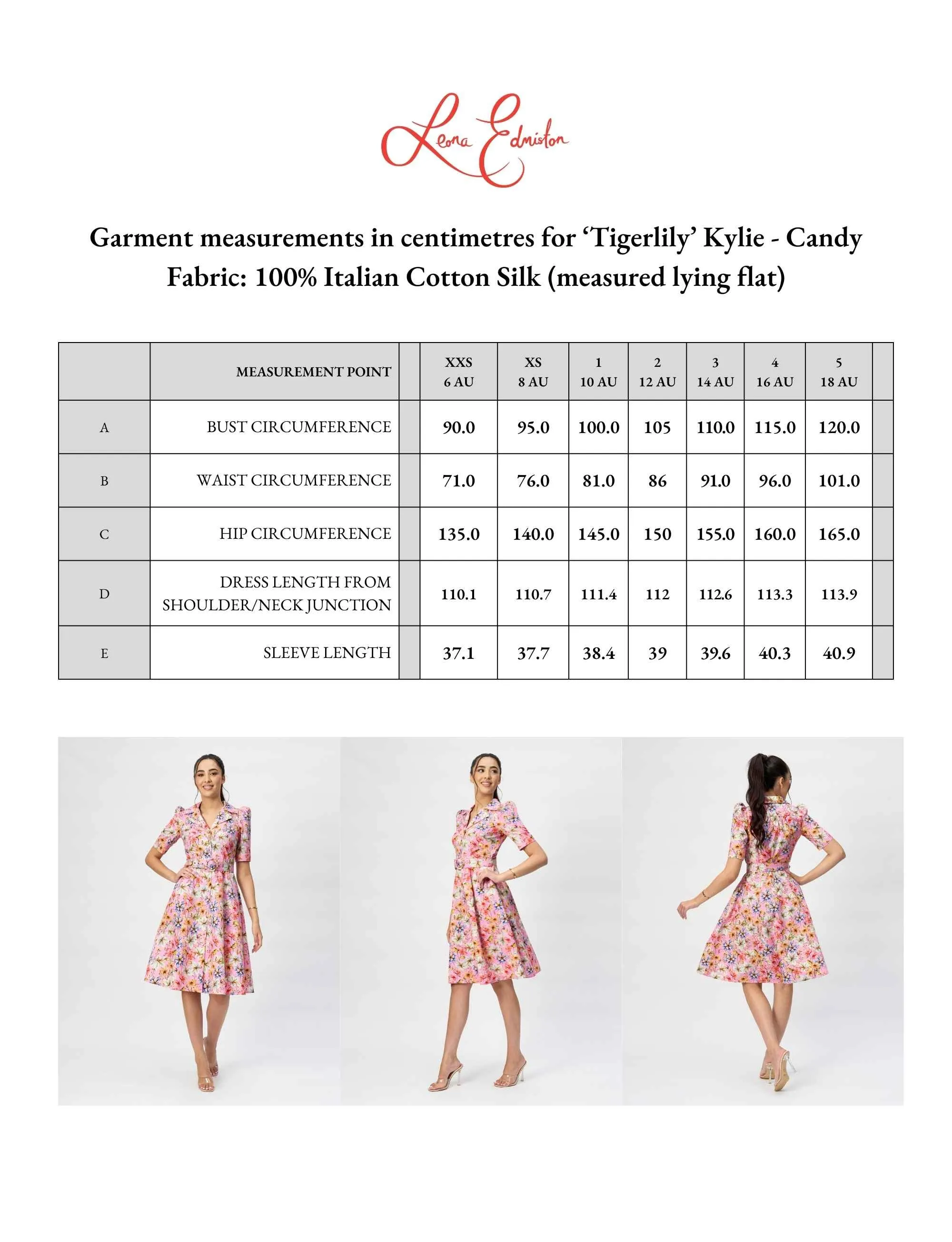 Kylie 'Candy Tigerlily' Limited Edition Cotton Silk Shirtdress