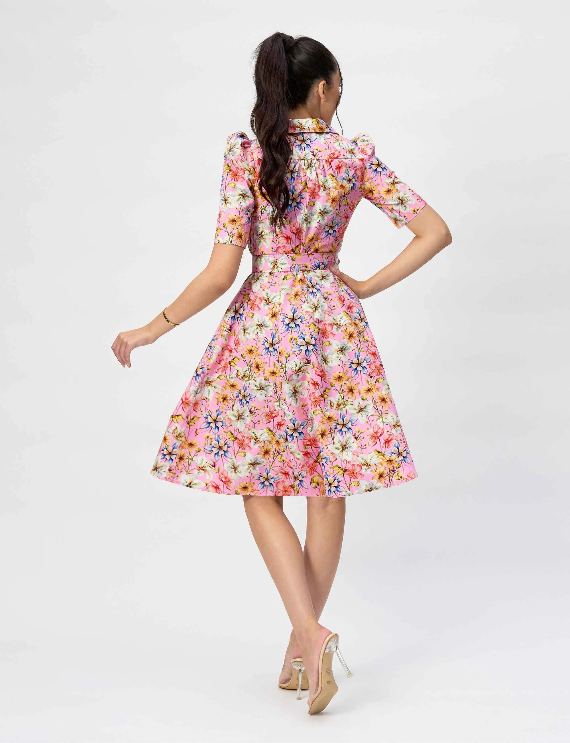 Kylie 'Candy Tigerlily' Limited Edition Cotton Silk Shirtdress