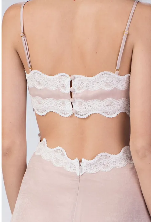 Lace Cut Out Slip Dress