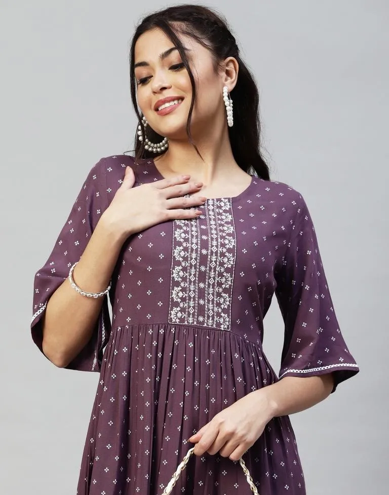 Lavender Gathered Tunic Top