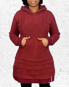 Laya Fleece Tunic Burgundy
