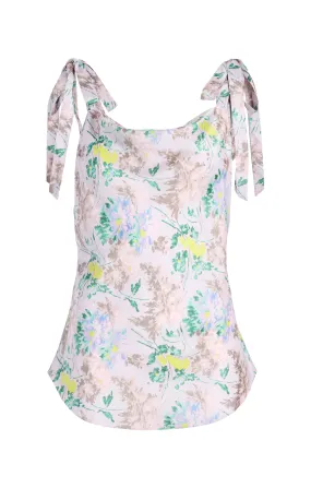 Light Washed Floral Tied Marta Cami