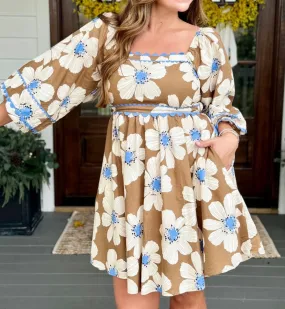 LOGAN FLORAL PRINT BABYDOLL DRESS