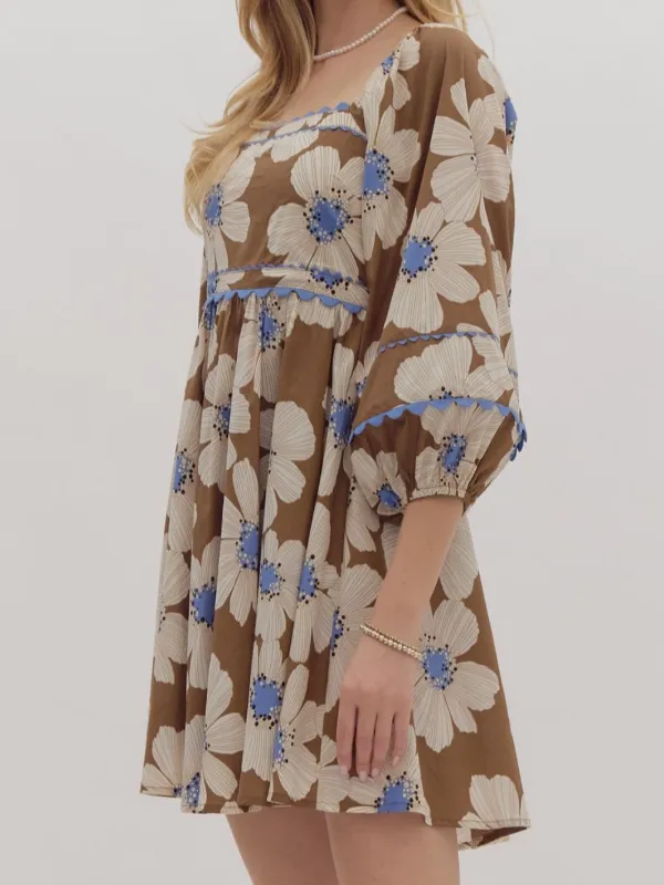 LOGAN FLORAL PRINT BABYDOLL DRESS