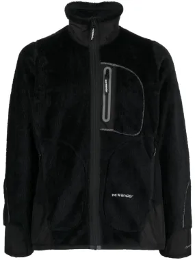 logo-embroidered fleece jacket